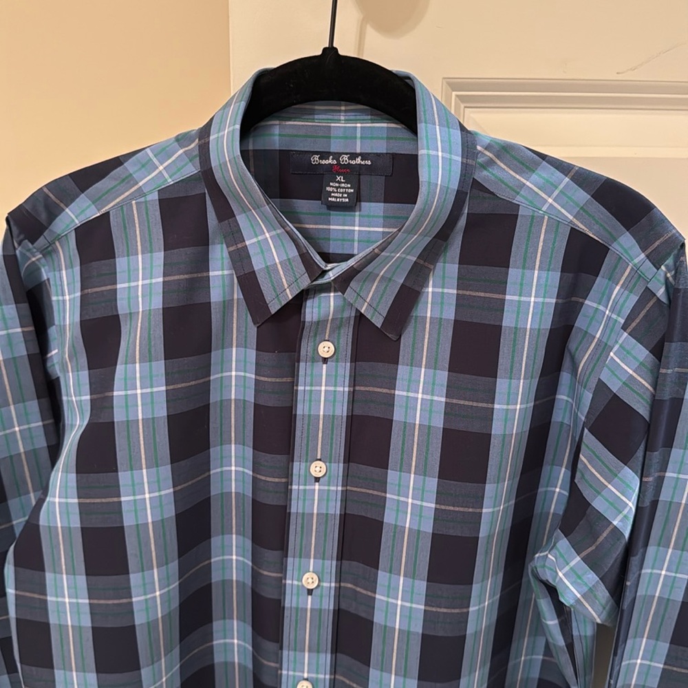 Brooks Brothers Boy's Non-iron 100% Cotton Button Down Casual Shirt XL